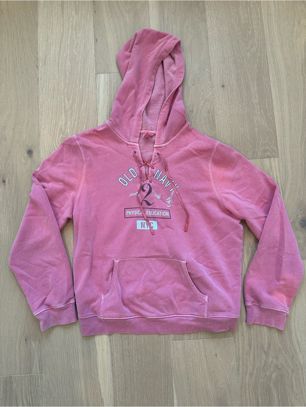 Vintage Women’s Pink Old Navy Sweatshirt Hoodie Long Sleeve Shirt Jacket Small